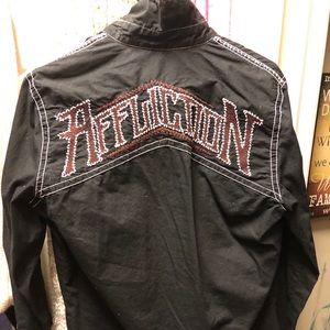 Men’s Affliction button down long sleeve shirt